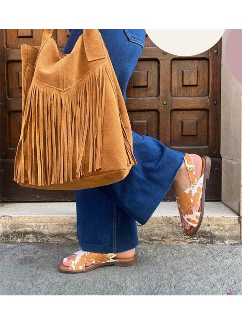 Sandaletto mucca donna IL LACCIO | 4110CAVALLINOMUCCAMARRONE